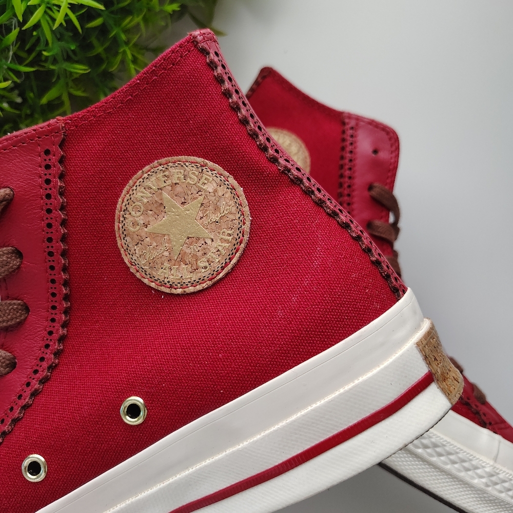 Converse 1970’s Anti-Slip Wear-Resistant High Top Sneakers Red / Brown Laces | M - Picture 6 of 12